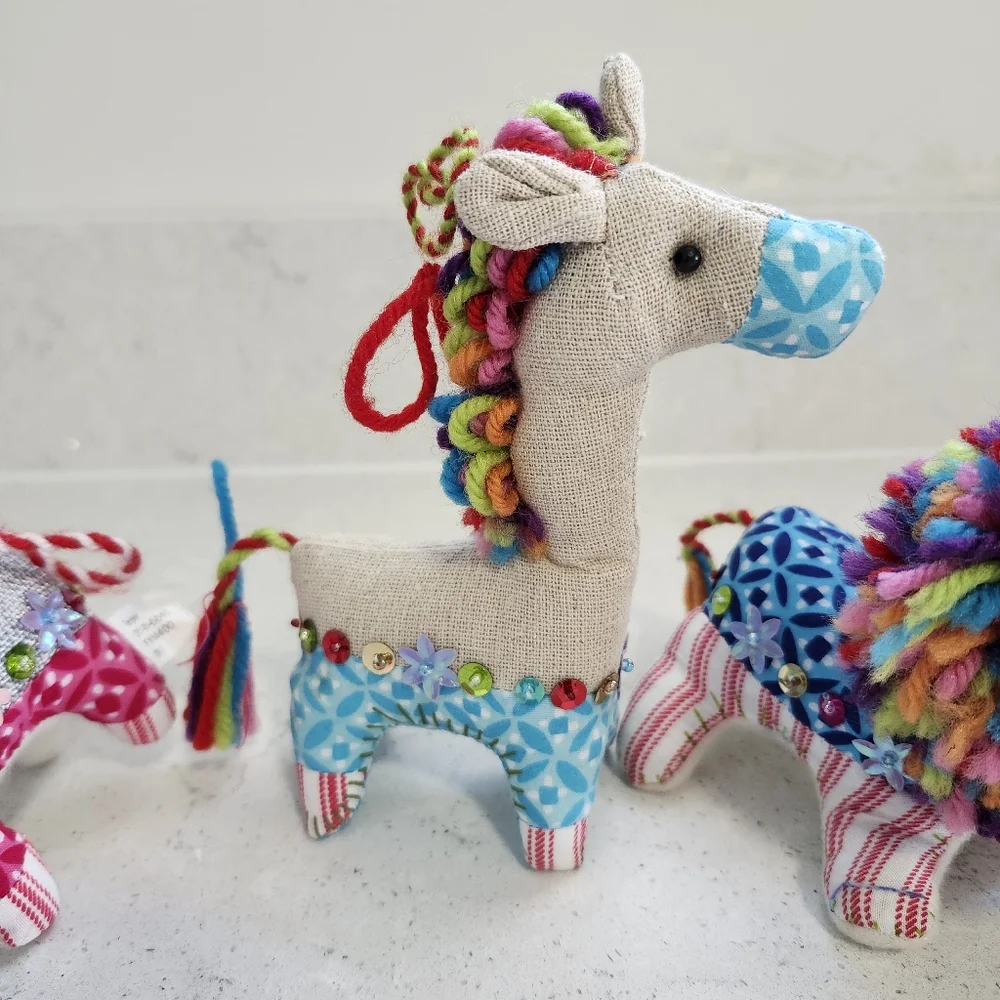 Lot Of 4 Target Bullseye Playground Whimsical Circus Ornaments 2014